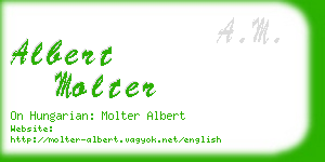 albert molter business card